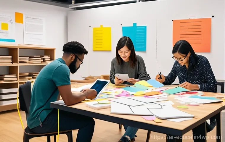 디자인 사고의 직업적 응용 가능성 - **Prompt:** A diverse group of young, enthusiastic professionals, both men and women, dressed in con... 디자인 사고의 직업적 응용 가능성 - **Prompt:** A diverse group of young, enthusiastic professionals, both men and women, dressed in con...